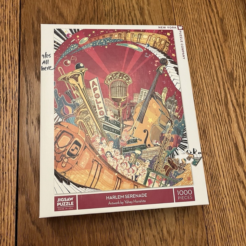 New York Puzzle Company Harlem Serenade 1000 Pc Puzzle Transit Poster Complete